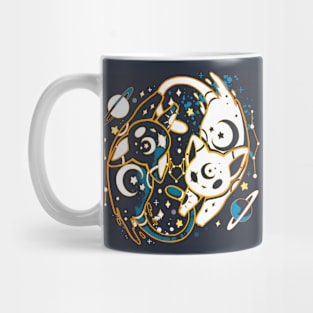 Kitten Moon Stars Mug